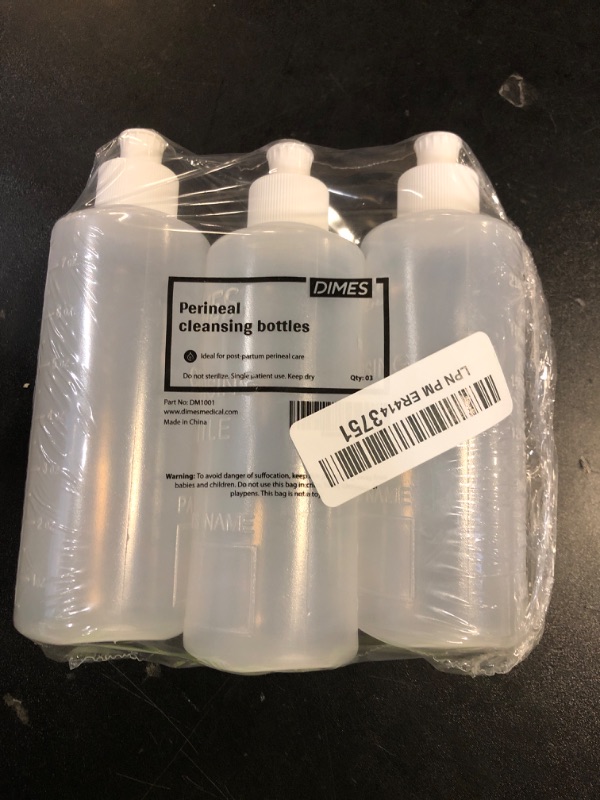 Photo 1 of DIMES Peri Bottle for Postpartum Care [3-Pack] – 8 oz Perineal Squirt Bottle – Postpartum Essentials for New Moms – Easy to use Portable Bidet for women