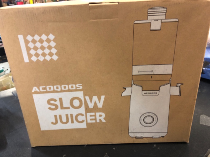 Photo 1 of ACOQOOS Juicer Machines, 5.3" Wide Chute for Whole Fruit and Vegetable,1.8L Auto-Feed Time-Saver, Slow Masticating High Yield, Easy to Clean Cold Press Juicer with 2 Cups