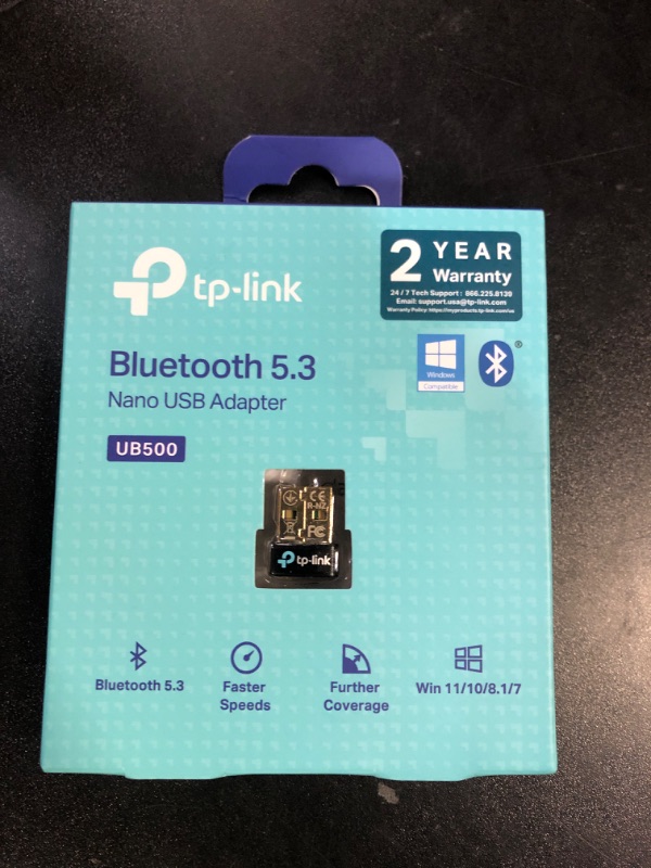 Photo 1 of TP-Link USB Bluetooth Adapter for PC - Bluetooth 5.3 Dongle Receiver, Plug and Play, Nano Design, EDR & BLE, Supports Windows 11/10/8.1/7 for Desktop, Laptop, PS5/PS4/Xbox Controller (UB500)