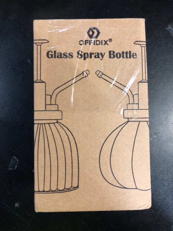 Photo 1 of OFFIDIX Plant Mister Spray Bottle Glass Mister for Inside 6.3" Tall Vintage Style with Bronze Plastic Top Pump One Hand Watering Can for Indoor Potted Plants Terrariums Green