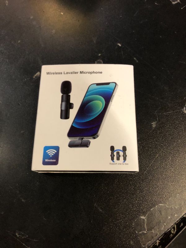 Photo 1 of Professional Wireless Lavalier Microphone for iPhone iPad, Cordless Omnidirectional Clip Mini Mic, Plug-Play Microphone for Interview Video Podcast Vlog YouTube