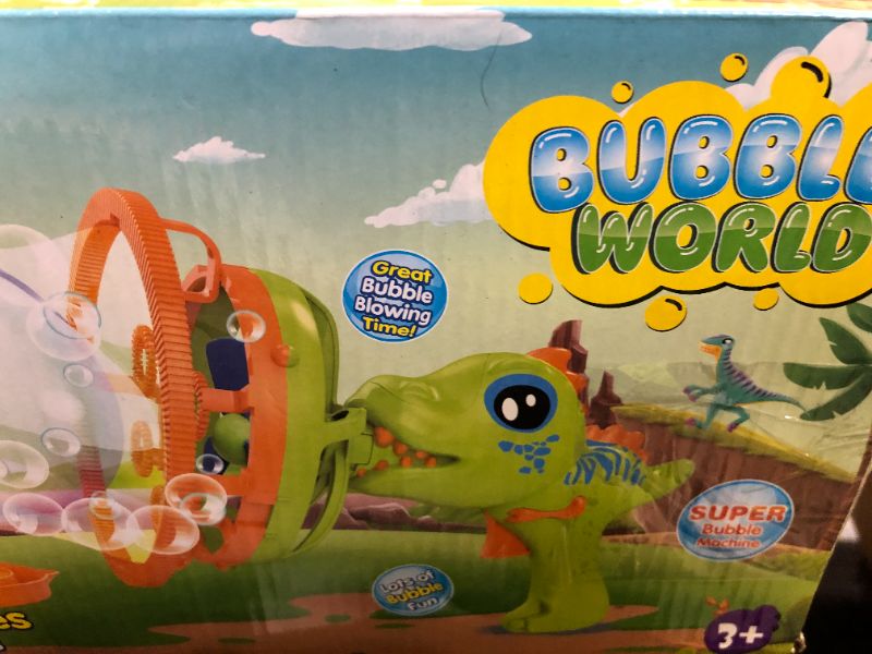 Photo 1 of Bubble  Bubble Machine Dinosaur Bubble Blower Toy for Kids and Toddlers Bubble in Bubble Gun Party Favors Birthday Christmas Easter Gift for 3 4 5 6 7 8 9 Years Old Boys and Girls (Green)