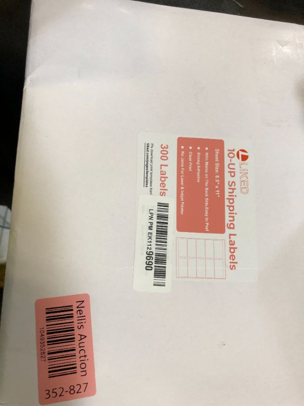 Photo 1 of L LIKED 2" x 4" Label Stickers, Printable White 10 per Sheets Total 300 Labels, for Laser/Inkjet Printing - Matte (300 Labels)