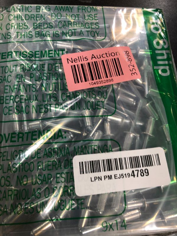 Photo 1 of ALLCLEAN 80 Pcs 1/4" x 1/2" Aluminum Blind Rivets,6.4 x 12mm Pop Rivets,Aluminum Grip and Steel Mandrel