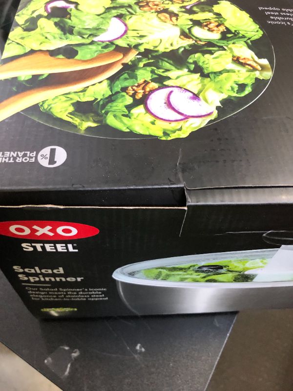 Photo 1 of OXO Good Grips Stainless Steel Salad Spinner, 6.34 Qt.