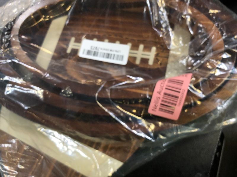 Photo 1 of 3Pcs 15" 13" 11" Football Shaped Wooden Serving Trays - Oval Wood Platter & Charcuterie Plate Board for Game Party Decor