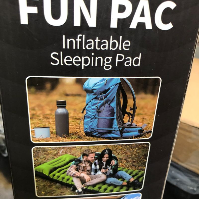 Photo 1 of Camping Sleeping Pad, Ultralight Camping Mat with Pillow, Built-in Foot Pump Inflatable Sleeping Pads Compact for Camping Backpacking Hiking Traveling Tent,Single,Green.