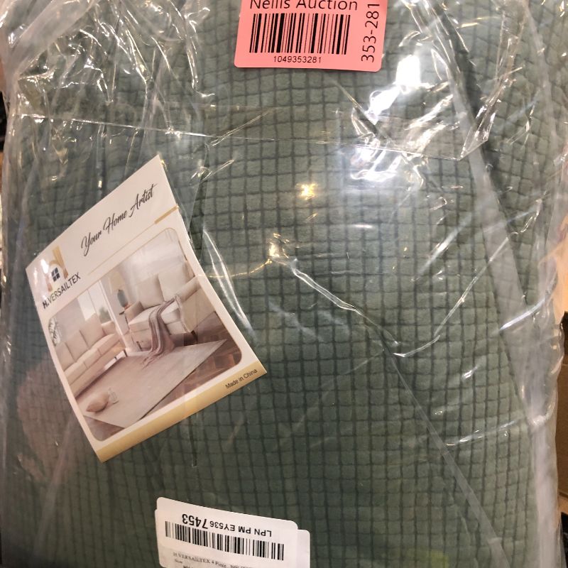 Photo 1 of H.VERSAILTEX 4 Piece Stretch Sofa Covers for 3 Cushion Couch Covers for Living Room Furniture Slipcovers (Base Cover Plus 3 Seat Cushion Covers) Upgraded Thicker Jacquard Fabric (Sofa, Loden Frost)