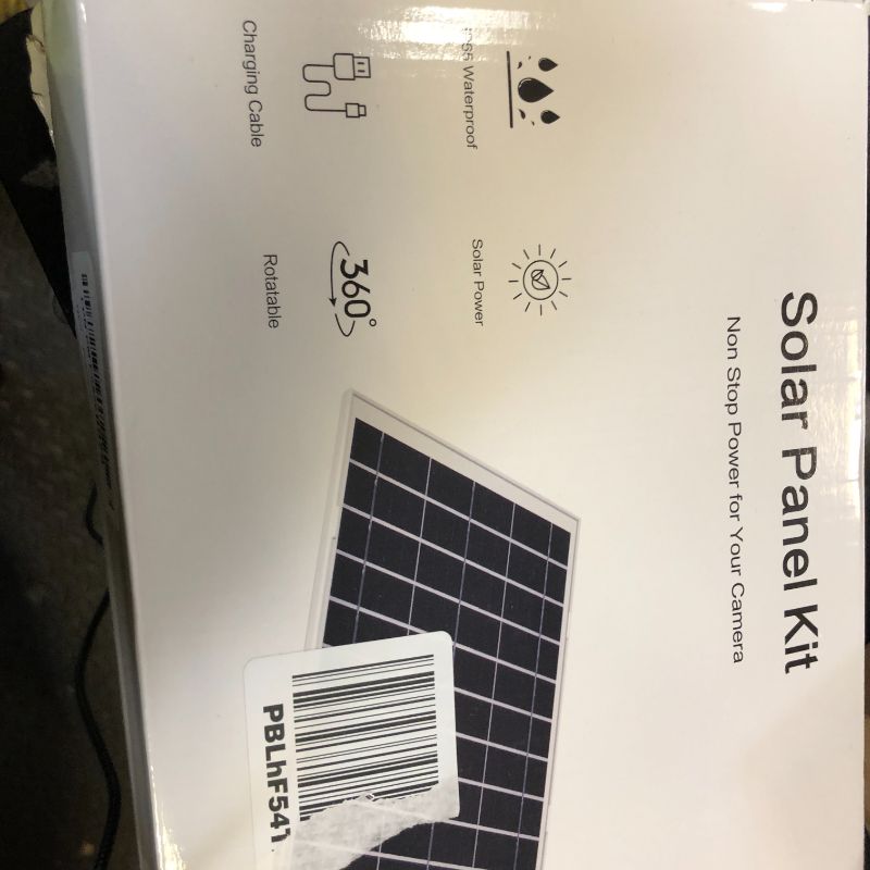 Photo 1 of [1 Pack] Eufycam Security Camera Solar Panel 5v 7w Eufycam Solar Panels Charger for Eufycam 2c/2c Pro/2/2 Pro/E20/E40/E, Micro USB & Type-C Port, Ip65 Waterproof, 9.5ft Long Charging Cable+Wall Mount