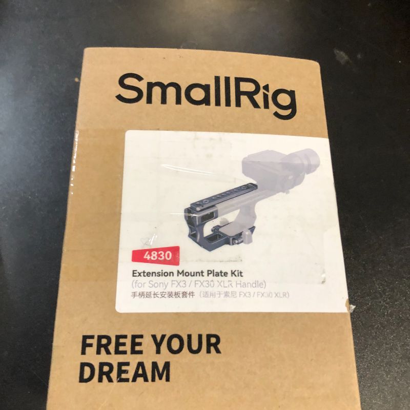 Photo 1 of SmallRig Extension Mount Plate Kit for Sony FX3 / FX30 XLR Handle with Cold Shoe, HawkLock Quick Release Structure, with Built-in 1/4"-20 Threaded Holes & 3/8" -16 Locating Holes for ARRI - 4830