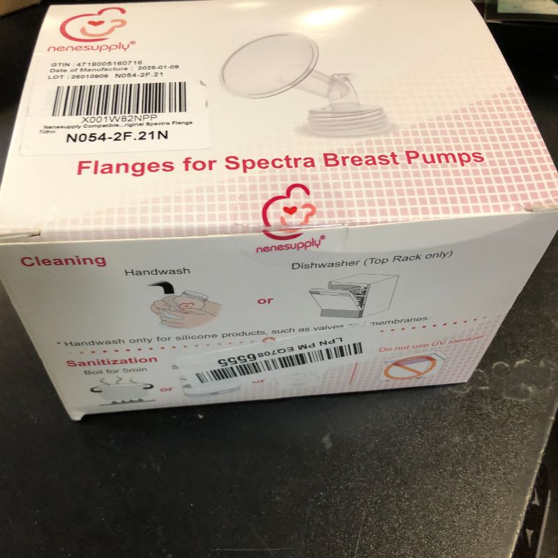 Photo 1 of Nenesupply 21mm 2 pc Flanges Compatible with Spectra S2 S1 9 Plus Synergy Gold Breastpump Replacement to Spectra Pump Parts Flange Accessories Wide Mouth Work with Valve Backflow Protector Bottle