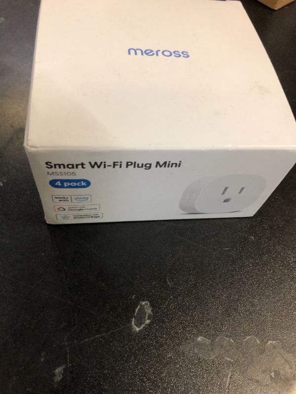Photo 1 of Meross Smart Plug Mini, 15A WiFi Bluetooth Outlet Socket Compatible with Alexa, Google Assistant, Voice & App Remote Control, Timer, Offline Control, ETL FCC Certified 4 Pack, 2.4G Only