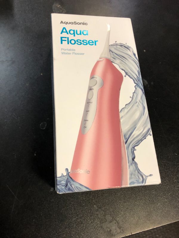 Photo 1 of AquaSonic Water Flosser - Cordless Rechargeable Water Flossers for Teeth Cleaning - Waterproof Aqua Flosser, Portable Oral Irrigator for Dental Cleaning with 5 Jet Tips – Braces Home Travel