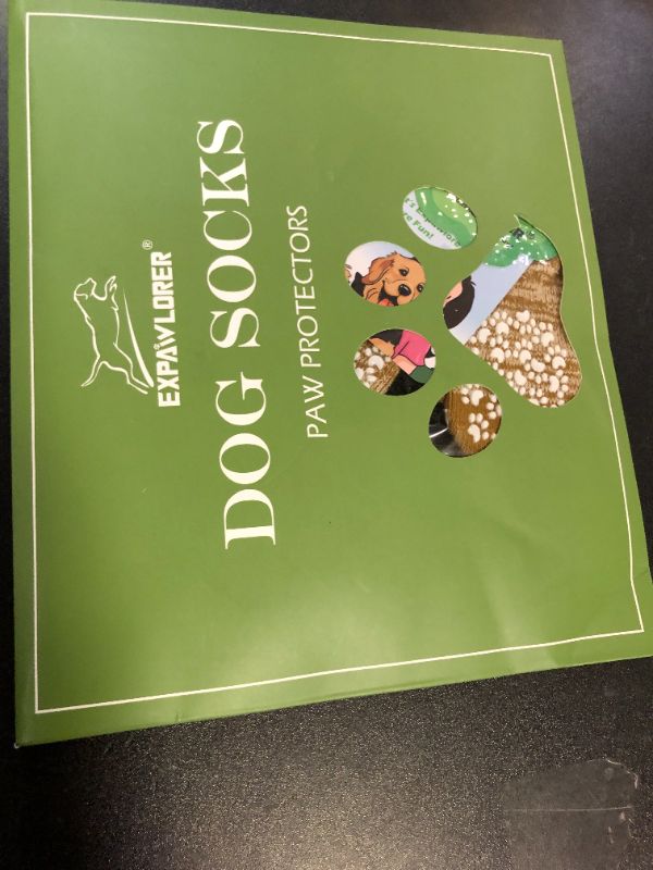 Photo 1 of EXPAWLORER Anti Slip Dog Socks to Prevent Licking Paws, Dog Shoes for Hot Pavement, Dog Booties for Small Medium Large Senior Dogs, Traction Control Boots & Paw Protectors for Hardwood Floors