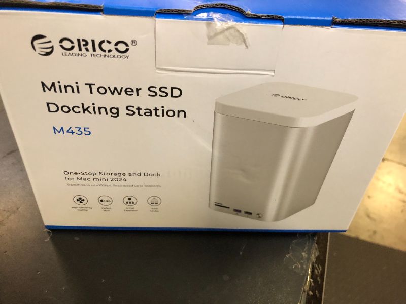 Photo 1 of ORICO MiniTower 2 Bay RAID Enclosure Compatible NVMe SSD 10Gbps with Expansion Hub Docking Station for Mac mini M4 Max Up to 56TB-M435