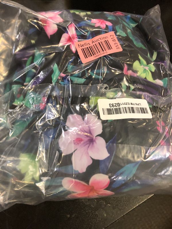 Photo 1 of Aqua Eve One Piece Swim Dress Tummy Control Swimsuit with Skirt Modest Bathing Suit Vintage Swimdress Floral L