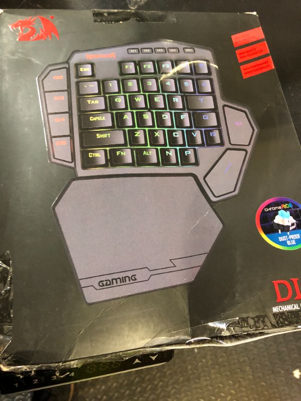 Photo 1 of Redragon K585 DITI Wired One-Handed RGB Mechanical Gaming Keyboard, 42 Keys Type-C Professional Gaming Keypad w/Upgraded Hot-Swappable Socket, 7 Onboard Macro Keys & Detachable Wrist Rest