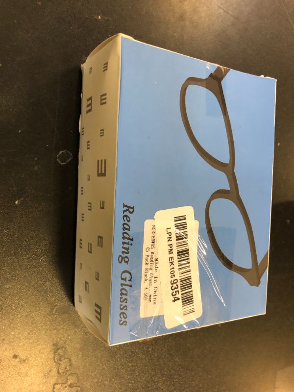 Photo 1 of NORPERWIS Reading Glasses 5 Pairs Quality Readers Spring Hinge Glasses for Reading for Men and Women (5BLACK, 4.50)