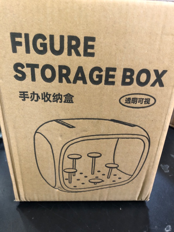 Photo 1 of Display case for Figures with Light Adjustable Display Stand Clear Acrylic Display Box with Door Dust and Moisture Proof Suitable for Lego Collectibles Action Figures Pop Mart