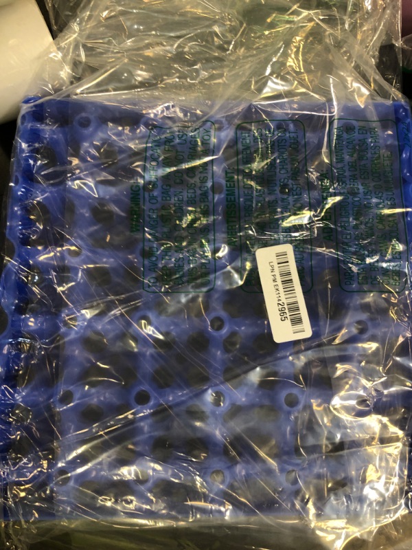 Photo 1 of 4-Pack Plastic Egg Tray Egg Crates 30-Egg Flats for Home Chicken Farmers, Stackable Egg Cartons Hold Multiple Eggs, Great for Storing, Sorting, and Shipping Eggs, Durable and Reusable (Blue)