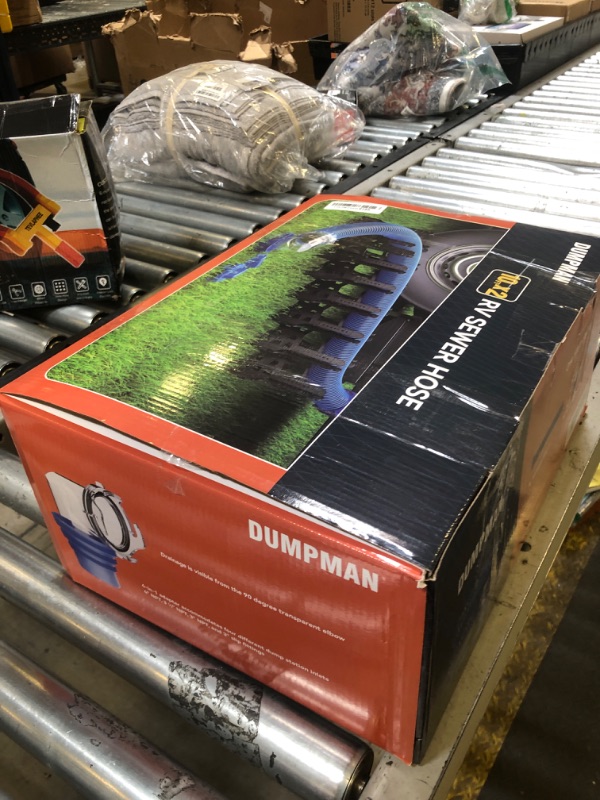 Photo 1 of DUMPMAN 20 FT RV Sewer Hose Kit, Sewer Hose for RV Camper - Includes 2 Attachable 10 ft Sewer Hose with Swivel Fitting, 90 Degree Clear View Sewer Adapter, and 4 Storage Caps