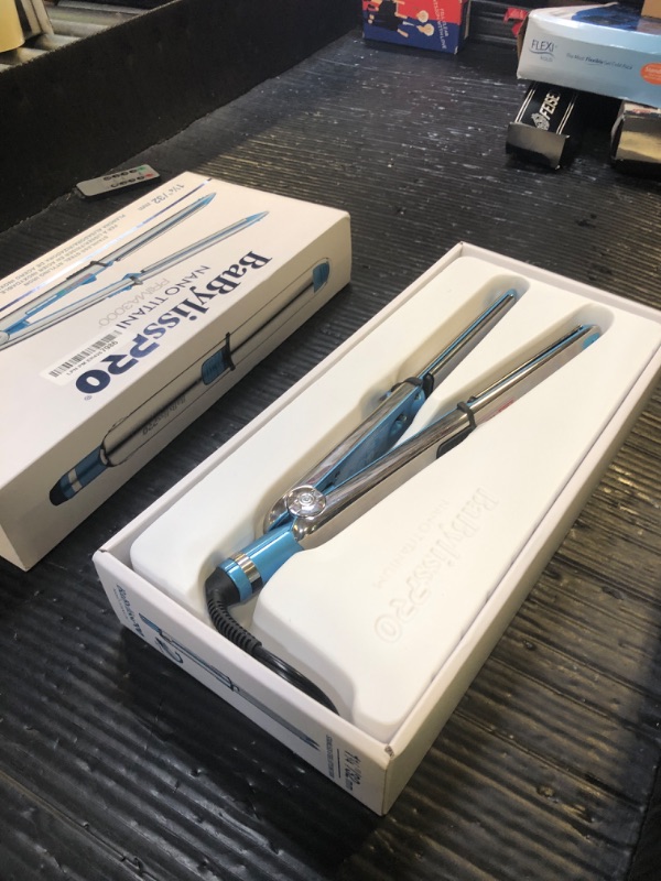 Photo 1 of BabylissPRO Nano Titanium Prima Ionic Hair Straightener, Curl and Straighten Hair With One Professional Tool, Blue