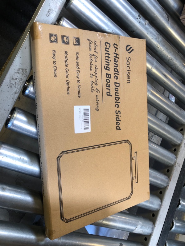 Photo 1 of Socisen Stainless Steel Cutting Board, Non Toxic Cutting Board for Kitchen, Double Sided Chopping board Stainless Steel/Wheat Straw PP Large Chopping Meat/Vegetables 16 * 11 Inch Easy to Clean