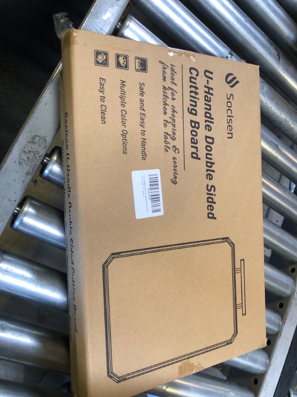 Photo 1 of Socisen Stainless Steel Cutting Board, Non Toxic Cutting Board for Kitchen, Double Sided Chopping board Stainless Steel/Wheat Straw PP Large Chopping Meat/Vegetables 16 * 11 Inch Easy to Clean