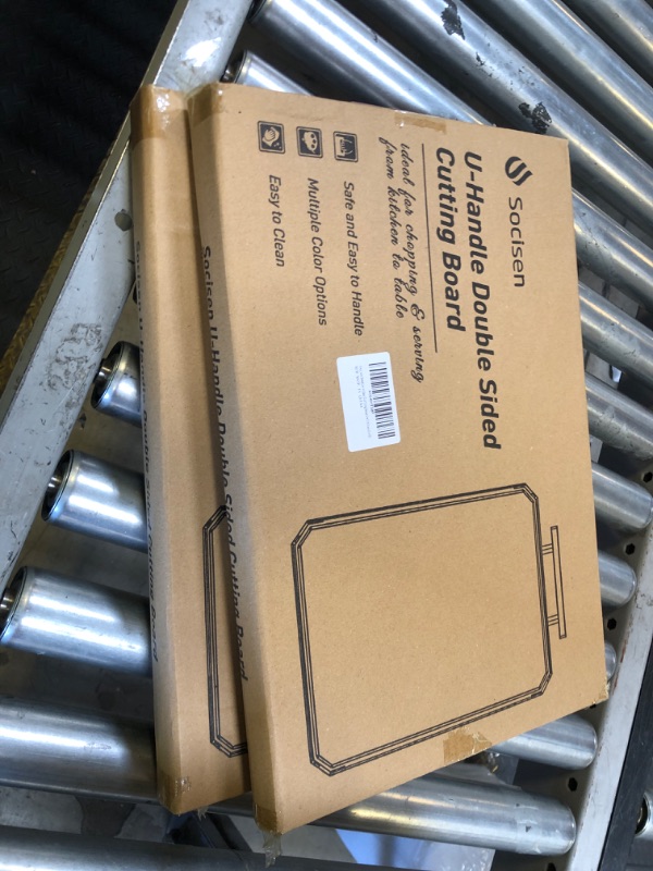 Photo 1 of Socisen Stainless Steel Cutting Board, Non Toxic Cutting Board for Kitchen, Double Sided Chopping board Stainless Steel/Wheat Straw PP Large Chopping Meat/Vegetables 16 * 11 Inch Easy to Clean
