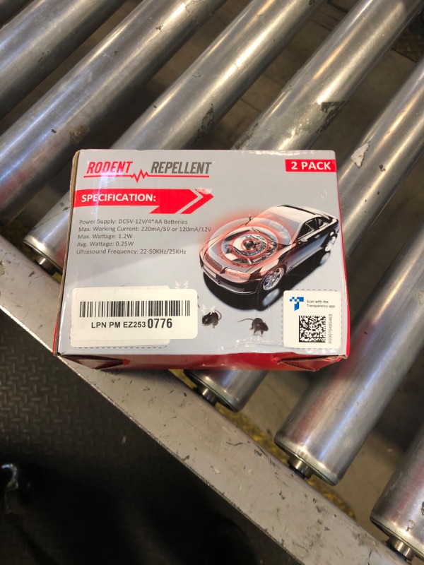 Photo 1 of Rodent Repellent for Car Engines - Ultrasonic Mouse Repellent Under Hood, Upgraded 4 LED Strobe Lights, Plug-in & Battery Powered, Keep Rodents Out of Car, RV, Garage, Room, Indoor, Outdoor, 2 Pack