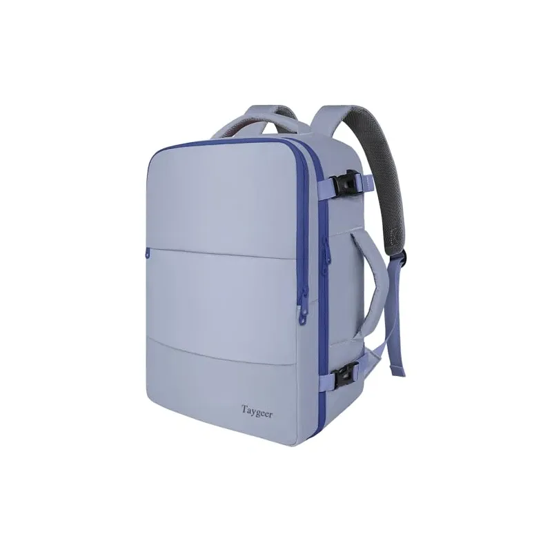 Photo 1 of Taygeer Large Travel Backpack for Men Women, 35L Carry On Backpack Airline Approved, Personal Item Travel Bag with USB Charging Port & Shoe Compartment, Laptop Backpack for Gym Hiking, Gray Blue