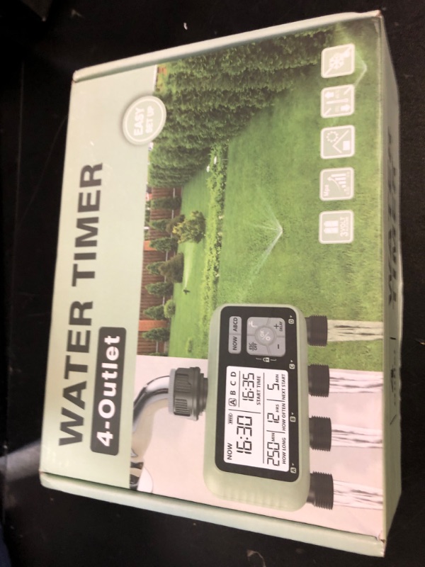 WILAWELS 4 Zone Sprinkler Timer, Garden Hose Timer, Automatic ...