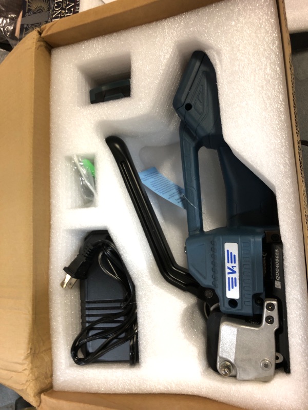 Photo 1 of SDRTOP Electric Strapping Machine V1 Handheld Semi-Automatic Banding Tools for 1/2 to 5/8inch PP/PET Plastic Straps Portable Baler Packaging Tensioner kit for Box Pallet