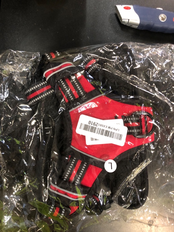 Photo 1 of HEELE Dog Harness, No Pull Adjustable Padded Reflective Harness for Small Medium Large Dogs with Handle for Walking Training,Red, L
