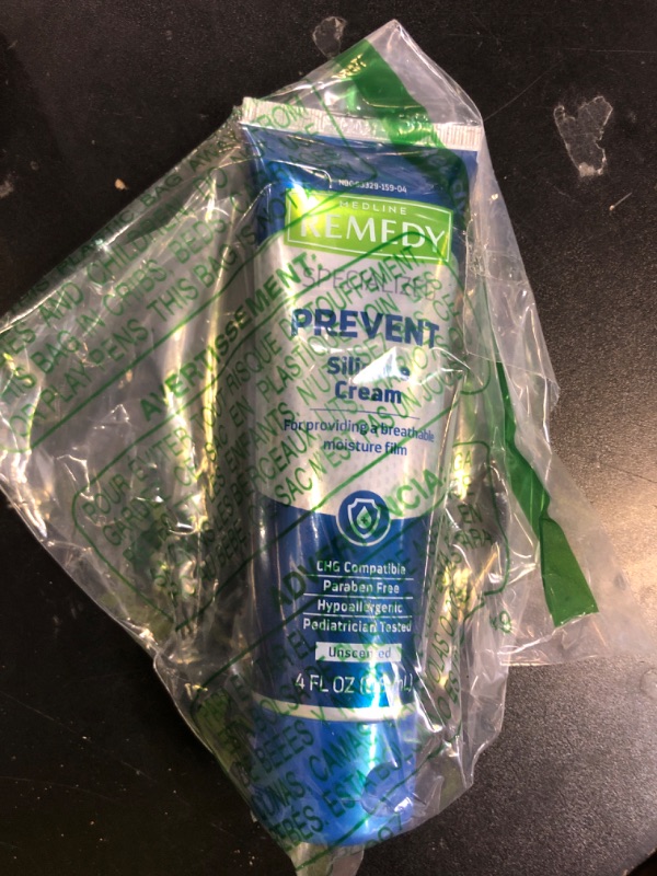 Photo 2 of Medline Remedy Specialized Silicone Cream, Unscented (4 fl oz), Gentle Breathable Film for All Ages, Paraben-free and Hypoallergenic Skin Care, Barrier for Dry Cracked Skin