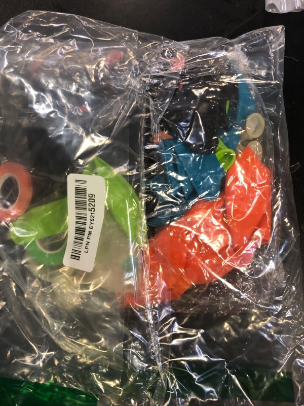 Photo 1 of Civaner 63 Pcs Cartoon Dog Birthday Party Decorations 12 Inch Blue Orange Purple Green Latex Balloons Flower Print Transparent Balloons for Car Hippie or Dog Themed Birthday Party Supplies