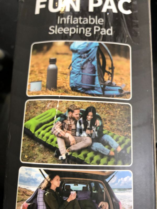 Photo 1 of Camping Sleeping Pad, Ultralight Camping Mat with Pillow, Built-in Foot Pump Inflatable Sleeping Pads Compact for Camping Backpacking Hiking Traveling Tent,Single,Green.