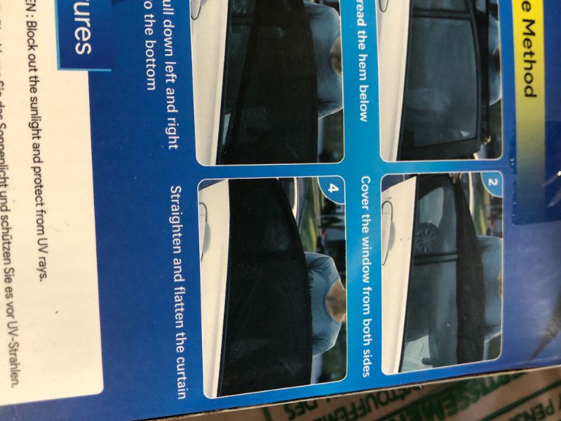 Photo 1 of Car Window Shades, 2 Pack Breathable Mesh Car Side Back Window Sun Shades, Stretchy Window Screen for Baby Family Pet UV Protection, Window Covers Fit for Most(95%) of Cars - (Medium 39"x19")
