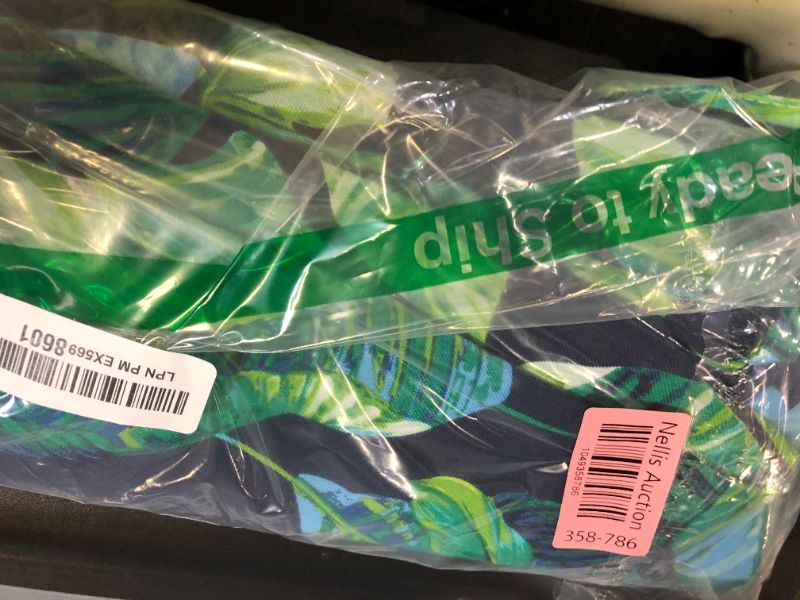 Photo 1 of Magpie Fabrics Patio Cushion Covers Set of 2(Replacement Cover only, No Insert!), Waterproof Indoor Ourdoor Deep Seat Chair Cushion Slipcover with Ties(20x18x4 Inch, Green Lagoon Leaves)