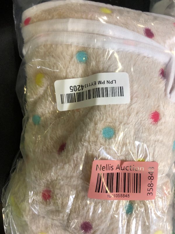 Photo 1 of 1 Pack 3 Blankets Super Soft Cute Dot Pattern Pet Blanket Flannel Throw for Dog Puppy Cat Beige/Brown/Pink Small