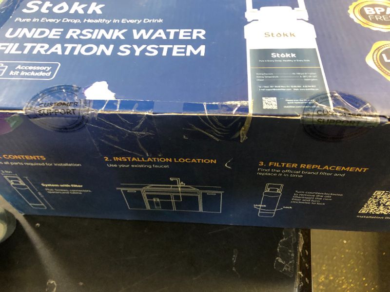 Photo 1 of Stokk UR30 Under Sink Water Filter, Reduces Chlorine Bad Taste & Odor, 16000 Gallons Under Counter Water Filter Direct Connect to Kitchen Faucet, NSF/ANSI 42&372