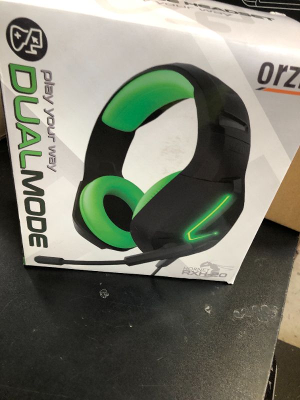 Photo 1 of Orzly Gaming Headset (Green) for PC and Gaming Consoles PS5, PS4, Xbox Series X | S, Xbox ONE, Nintendo Switch & Google Stadia Stereo Sound with Noise Cancelling mic - Hornet RXH-20 Sagano Edition