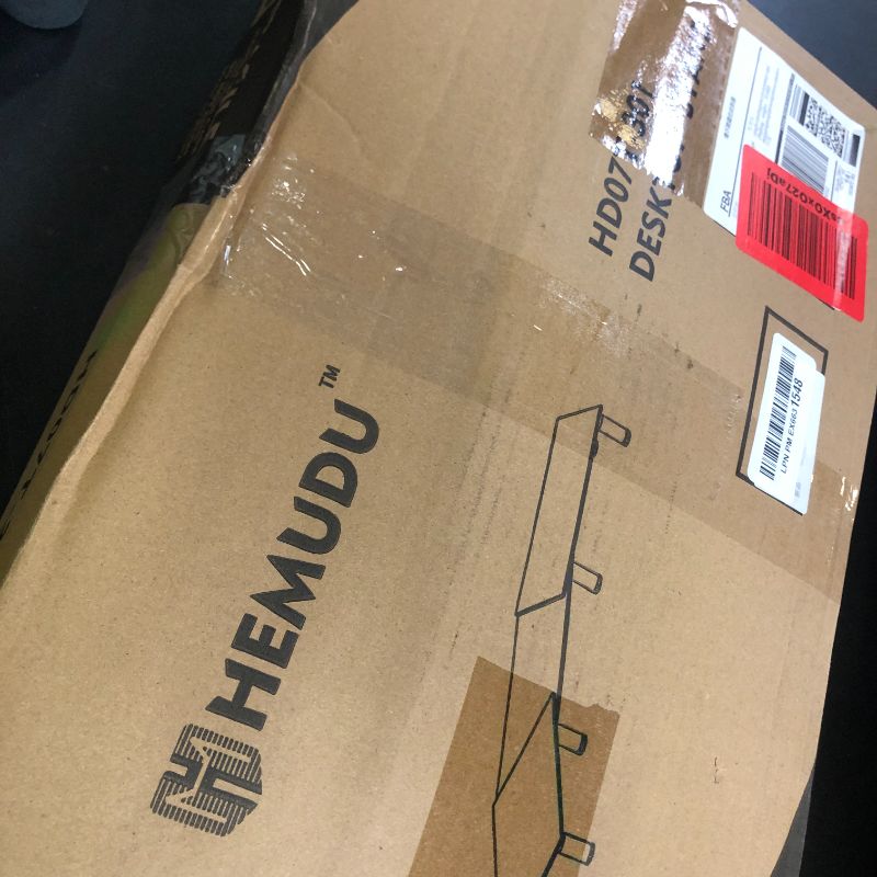 Photo 1 of Hemudu Dual Monitor Stand -Adjustable Length and Angle Dual Monitor Riser, Desktop Organizer for PC, Computer, Laptop (Clear)