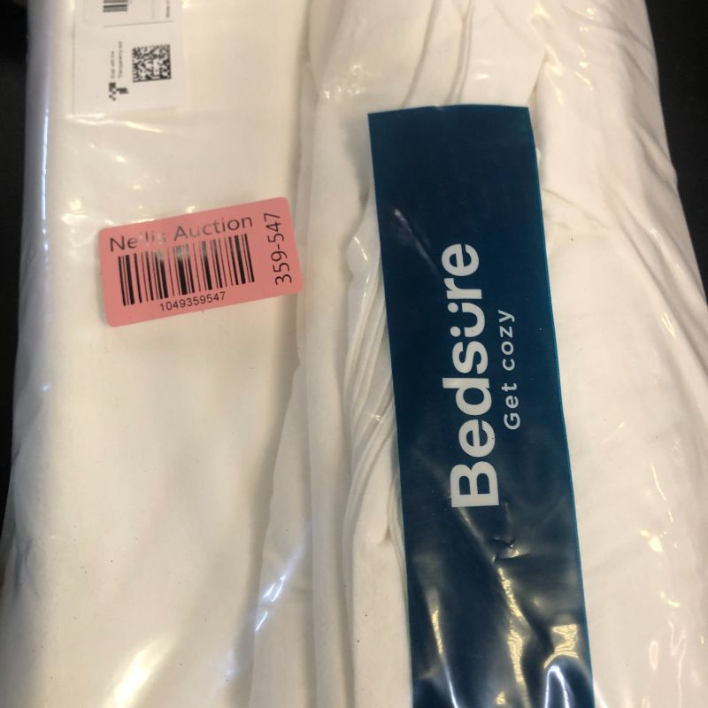 Photo 1 of Bedsure 100% Stone Washed Cotton Duvet Cover King Size - White Minimalist Cotton Duvet Cover Linen Like for All Seasons - GentleSoft™ Plain Simple Bedding, 3 Pieces (White, King, 104"x90")