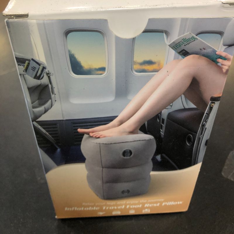 Photo 1 of Sunany Inflatable Foot Rest Pillow , Adults Airplane Travel Pillow-Adjustable Height Cushions,for Kids to Sleep While Traveling,Suitable for Office, Home and Any Travel?Black?