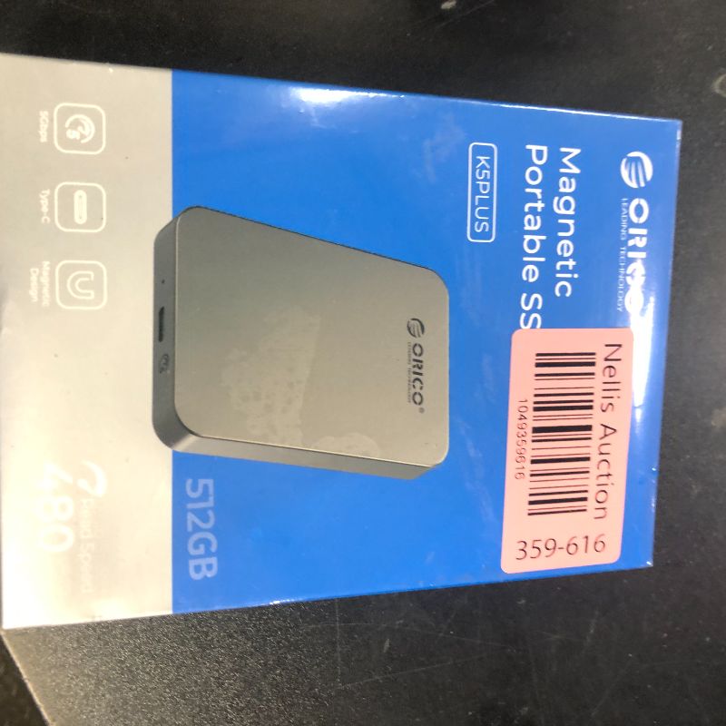 Photo 1 of ORICO 512GB Magnetic Portable SSD, Metal Body, 4K 120 fps ProRes HDR Record and Store, Up to 460MB/s, USB C&A 2 in 1 Cable, External SSD Compatible with iPhone 16 Pro Max, Tablet, Computer - K5PLUS