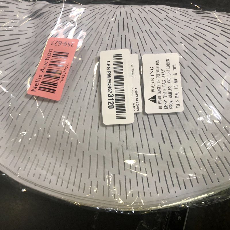 Photo 1 of Snowkingdom Silver Round Placemats Set of 6, 15 Inch Metallic Pressed Vinyl Place Mats, Easy Clean Non Slip Heat Resistant Washable PVC Hollow Out Table Mats for Dinner Party Table Decoration