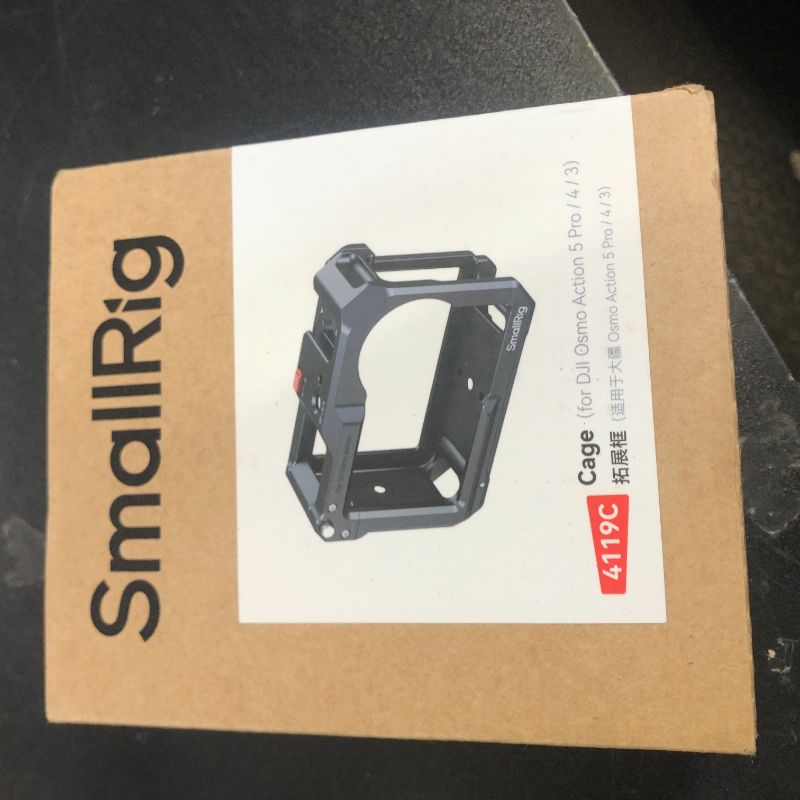 Photo 1 of SmallRig Action 5 Pro Action 4 Action 3 Camera Cage for DJI, Protective Cage Compatible for DJI Mic, Protective Frame for Osmo Action 5 Pro Action 4 Action 3-4119C