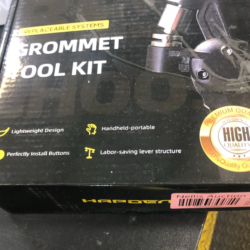 Photo 1 of HAPDEN Grommet Tool Kit, 3/8 inch Handheld Eyelet Kit Manual Grommet Press Machine with 500 pcs 10 mm Grommets
