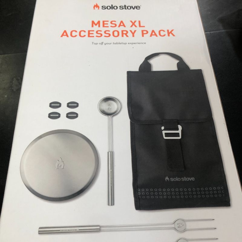 Photo 1 of Solo Stove Mesa Accessory Pack | Incl. 4 Stainless Steel Mini Sticks + Stick Rests, Pellet Scoop, Mesa Lid, Carry Case, Accessories for Outdoor Fire Pit, 8.8 x 16 in, 2.5 lbs